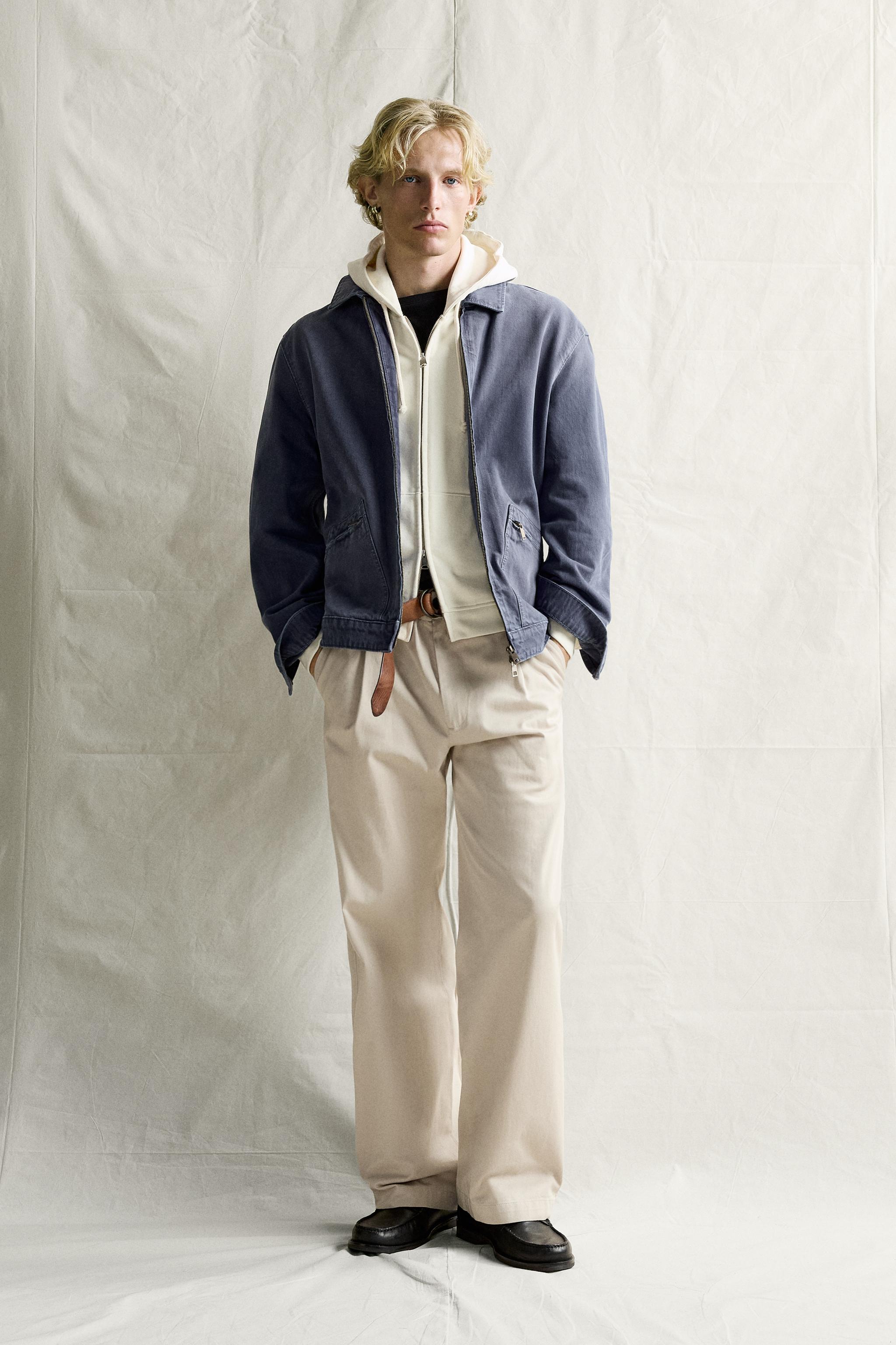 REGULAR FIT DENIM ZIP-UP JACKET